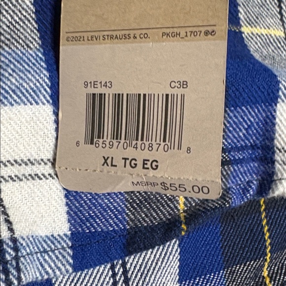 NWT Boys Levi's Hooded Flannel Button Up Shirt Jacket - Picture 3 of 9